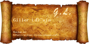 Giller Lívia névjegykártya